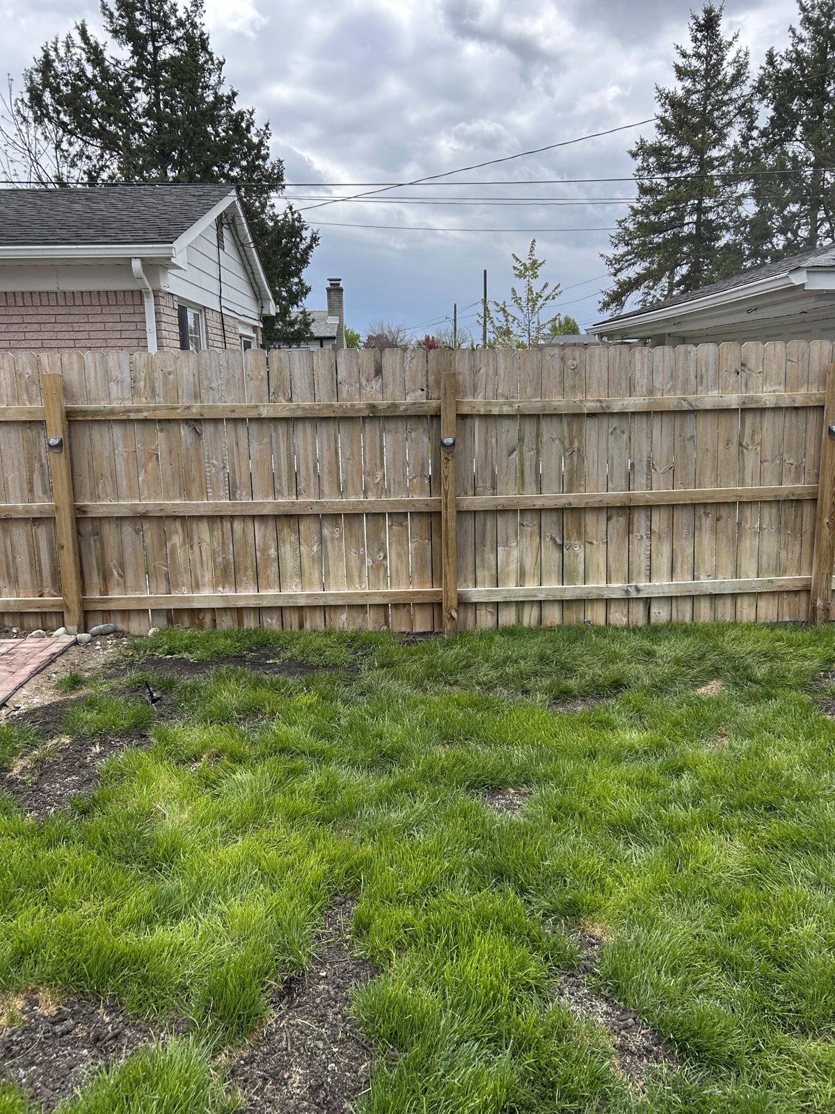 Same fence after our wash